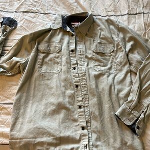 WRANGLER Tan Button Up Shirt Sz. XL
